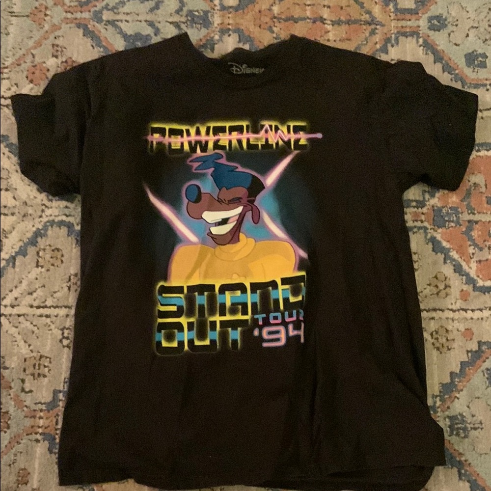 Disney Powerline stand out Tour Black Graphic T-Shirt size L